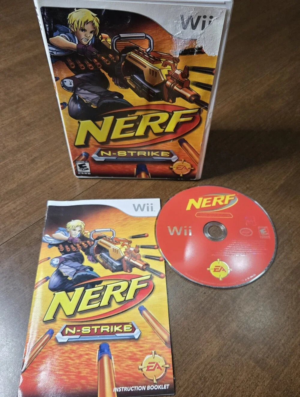 NERF N-Strike Nintendo Wii Video Game Complete with Manual CIB 2008 Y2K